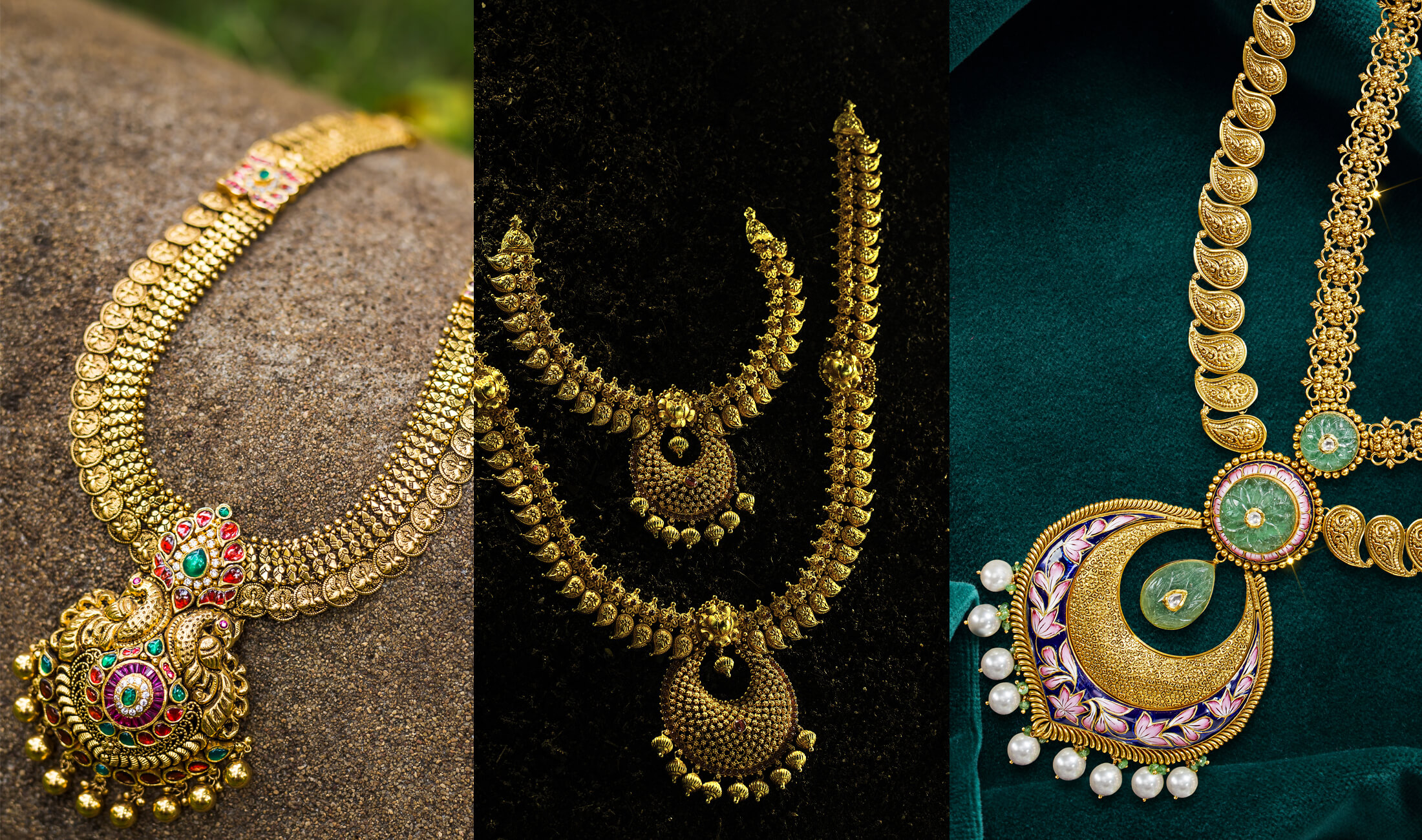 Light Weight Gold Necklace From GRT - South India Jewels | Gold necklace  designs, Gold jewelry fashion, Jewellery sketches